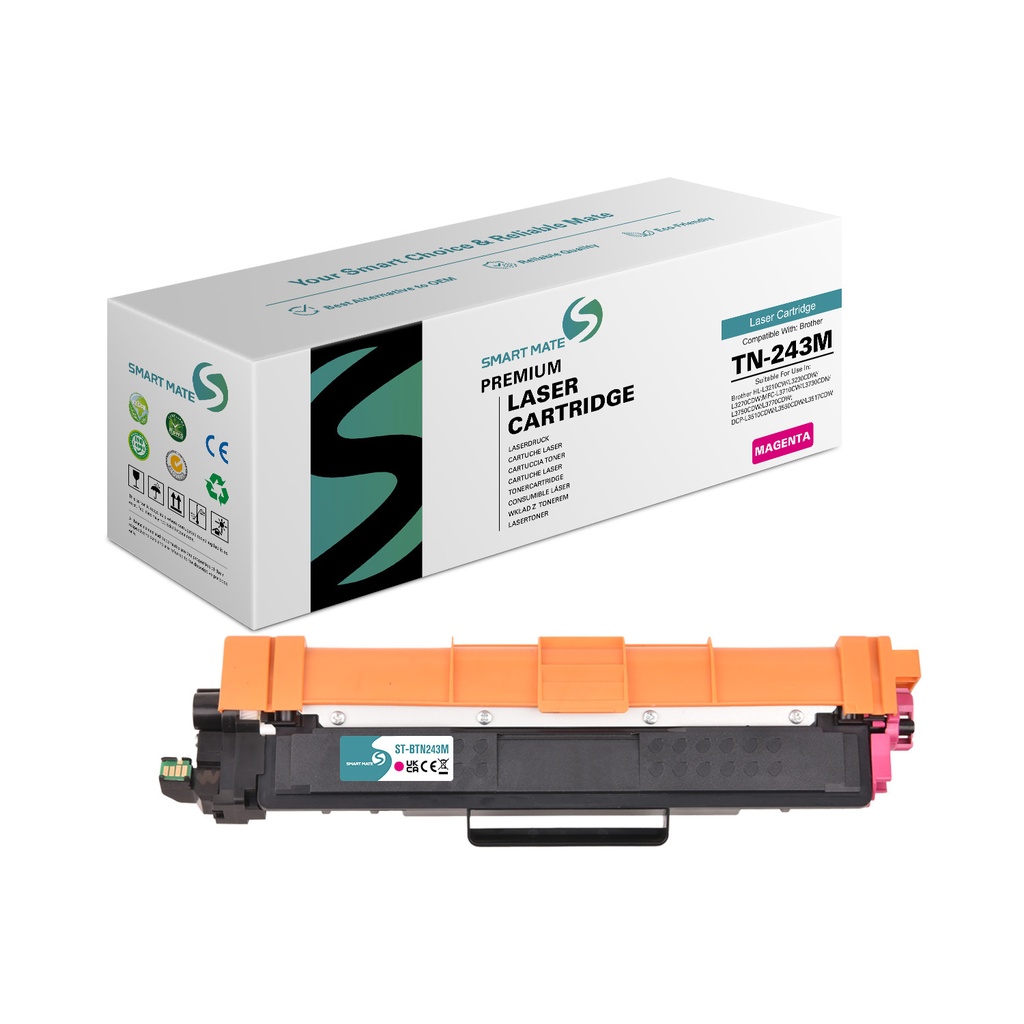 SMART MATE Remanufactured Brother TN-243M Toner Magenta