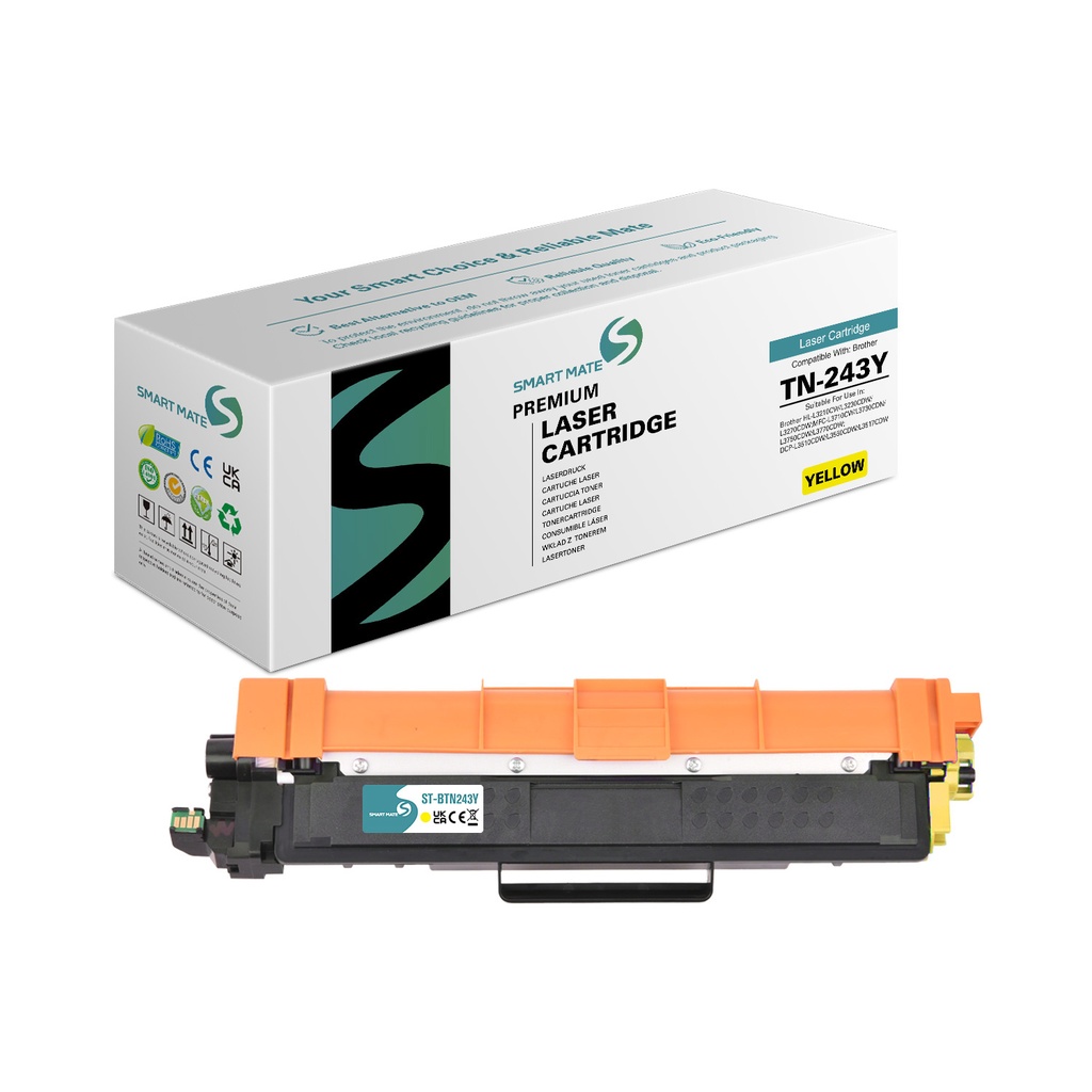 SMART MATE Remanufactured Brother TN-243Y Toner Yellow