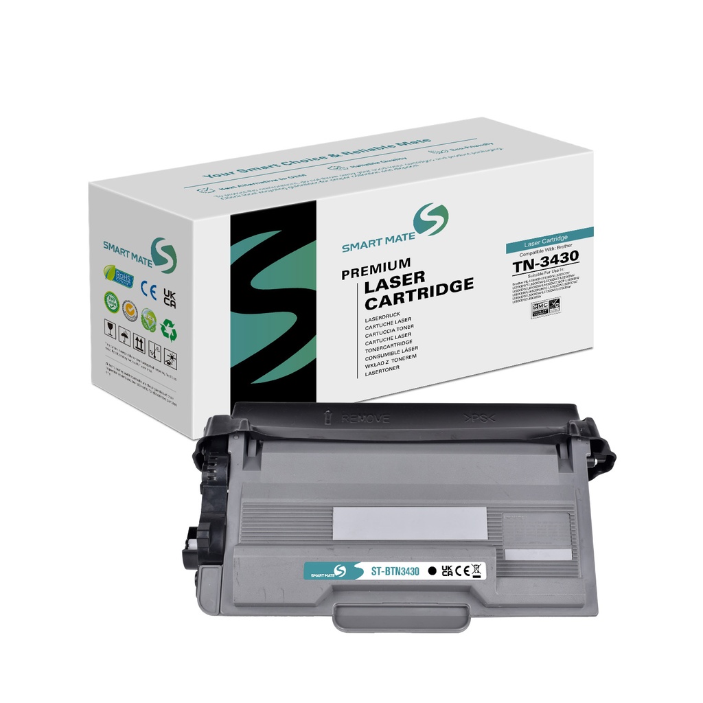 SMART MATE Remanufactured Brother TN-3430 Toner Mono