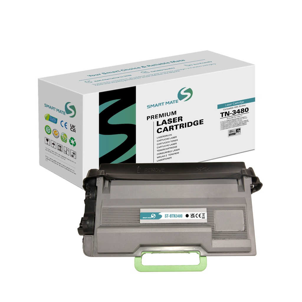 SMART MATE Remanufactured Brother TN-3480 Toner Mono