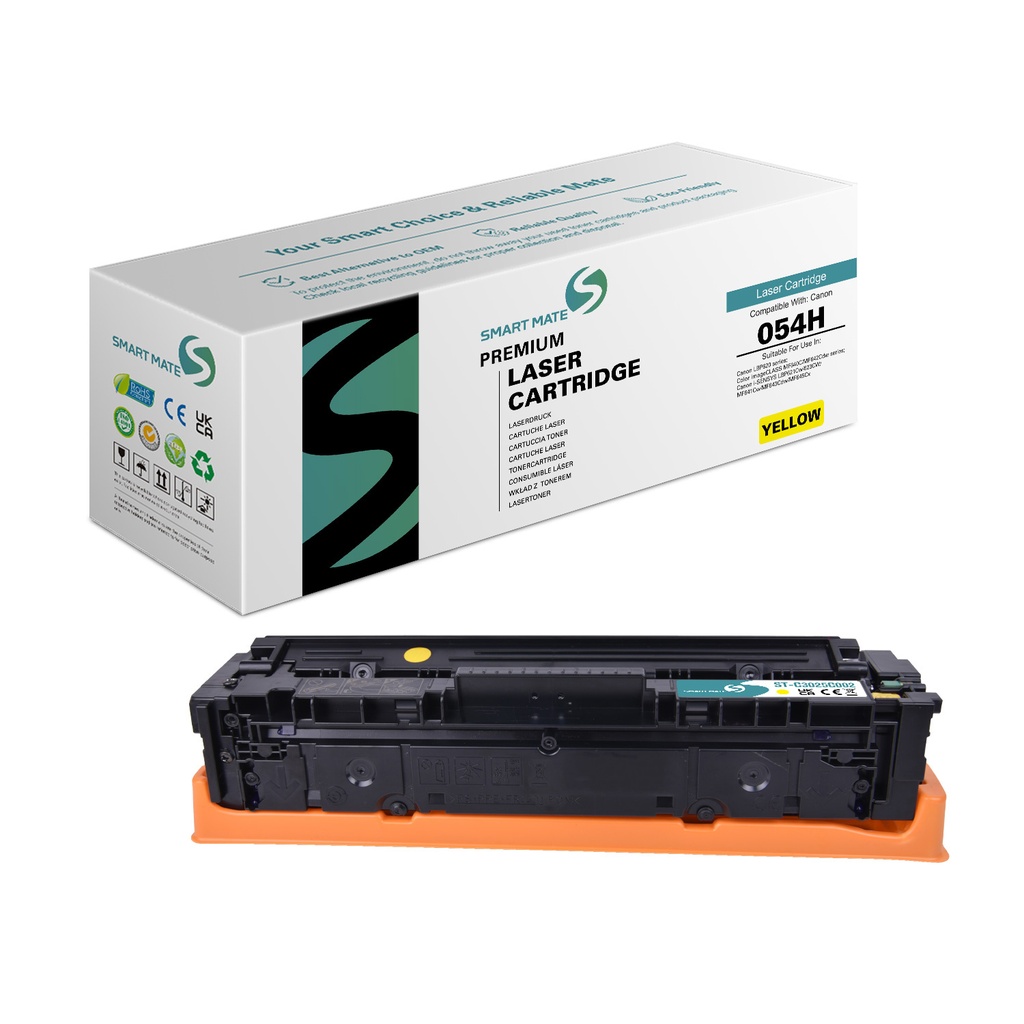 SMART MATE Remanufactured Canon 3025C002 (054H) Toner Yellow