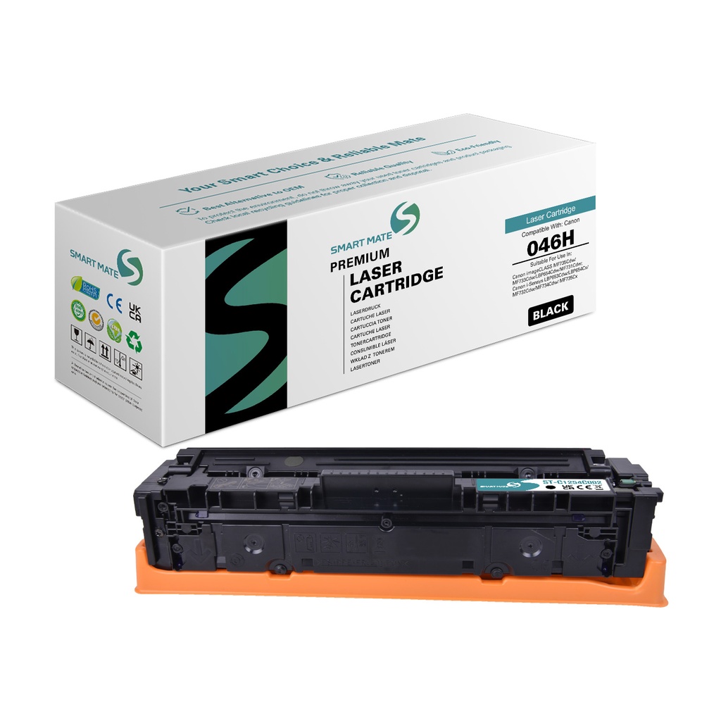 SMART MATE Remanufactured Canon 1254C002 (046H) Toner Black