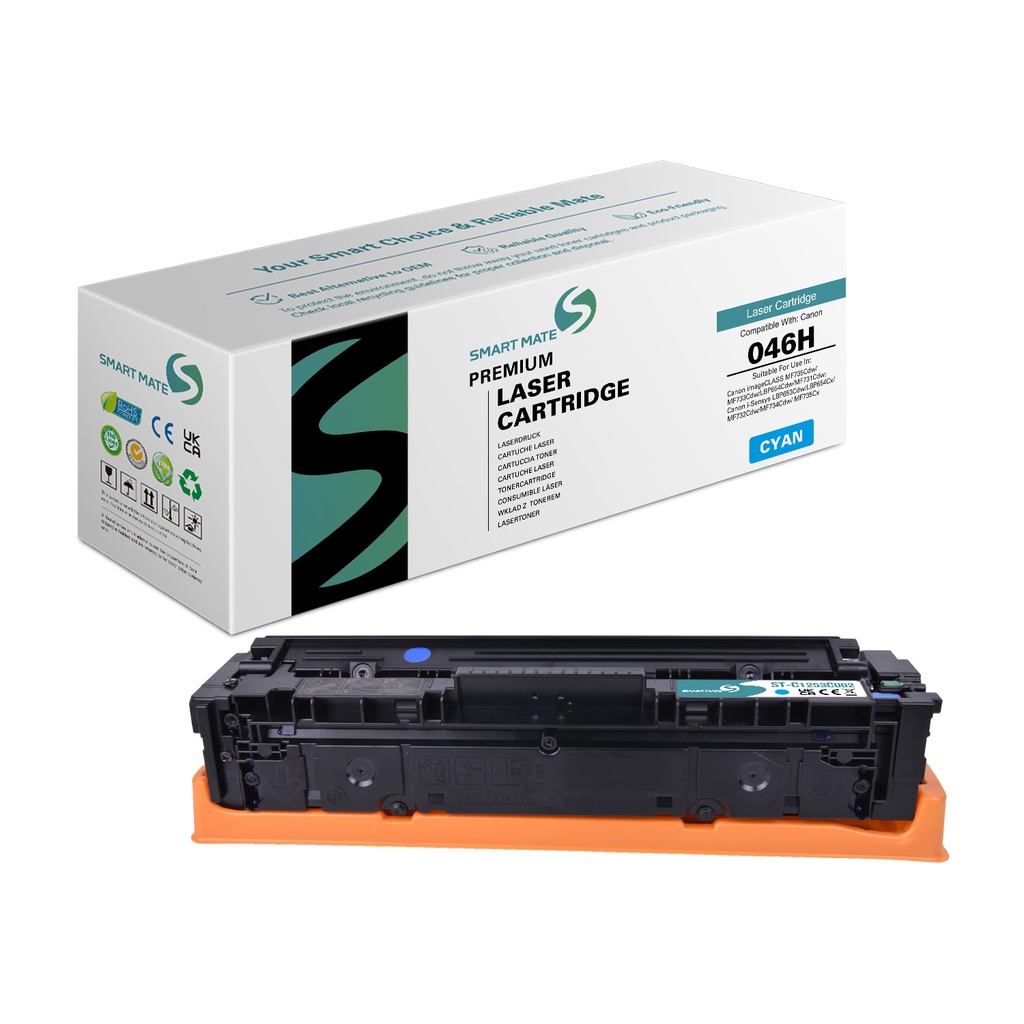 SMART MATE Remanufactured Canon 1253C002 (046H) Toner Cyan