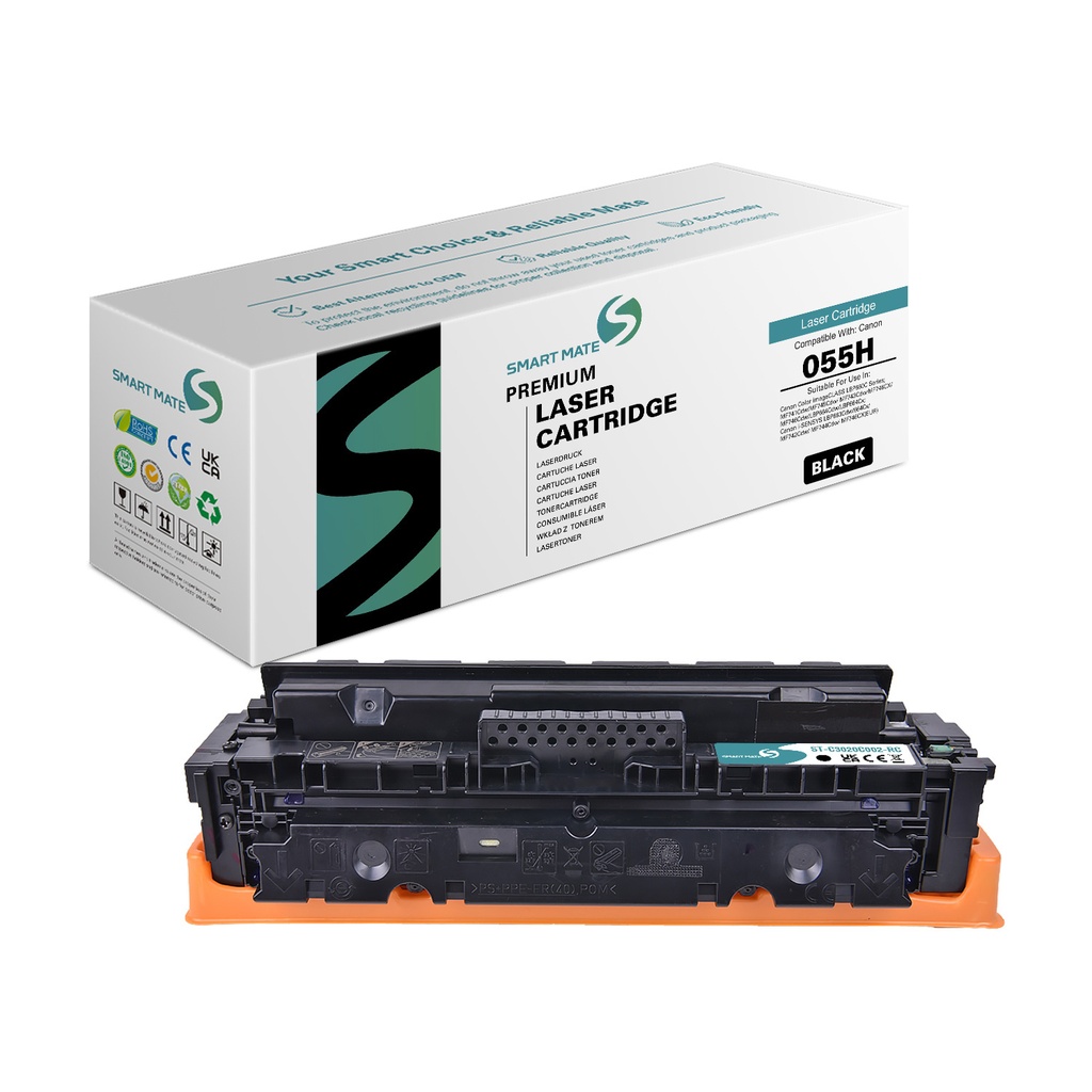 SMART MATE Remanufactured Canon 3020C002 (055H) Toner Black (Reused chip)