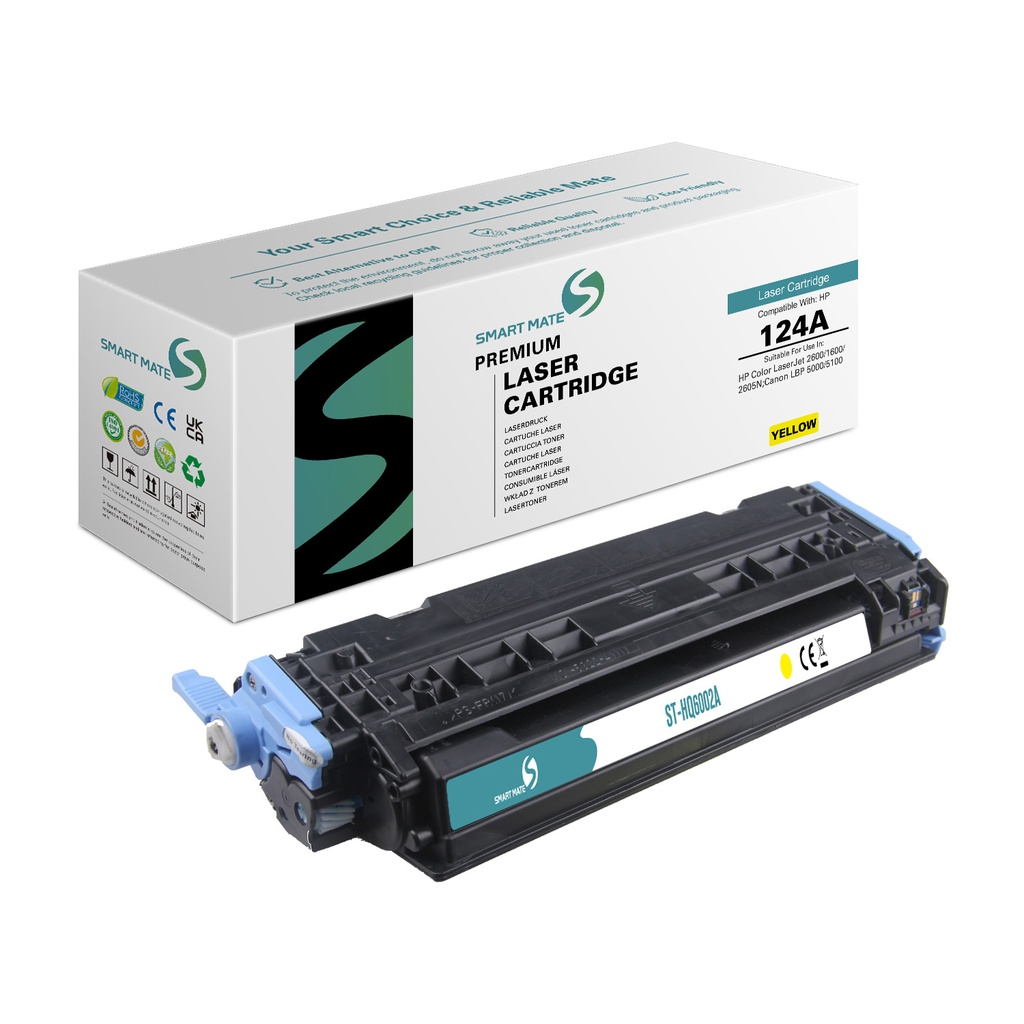 SMART MATE Remanufactured HP Q6002A (124A) Toner Yellow