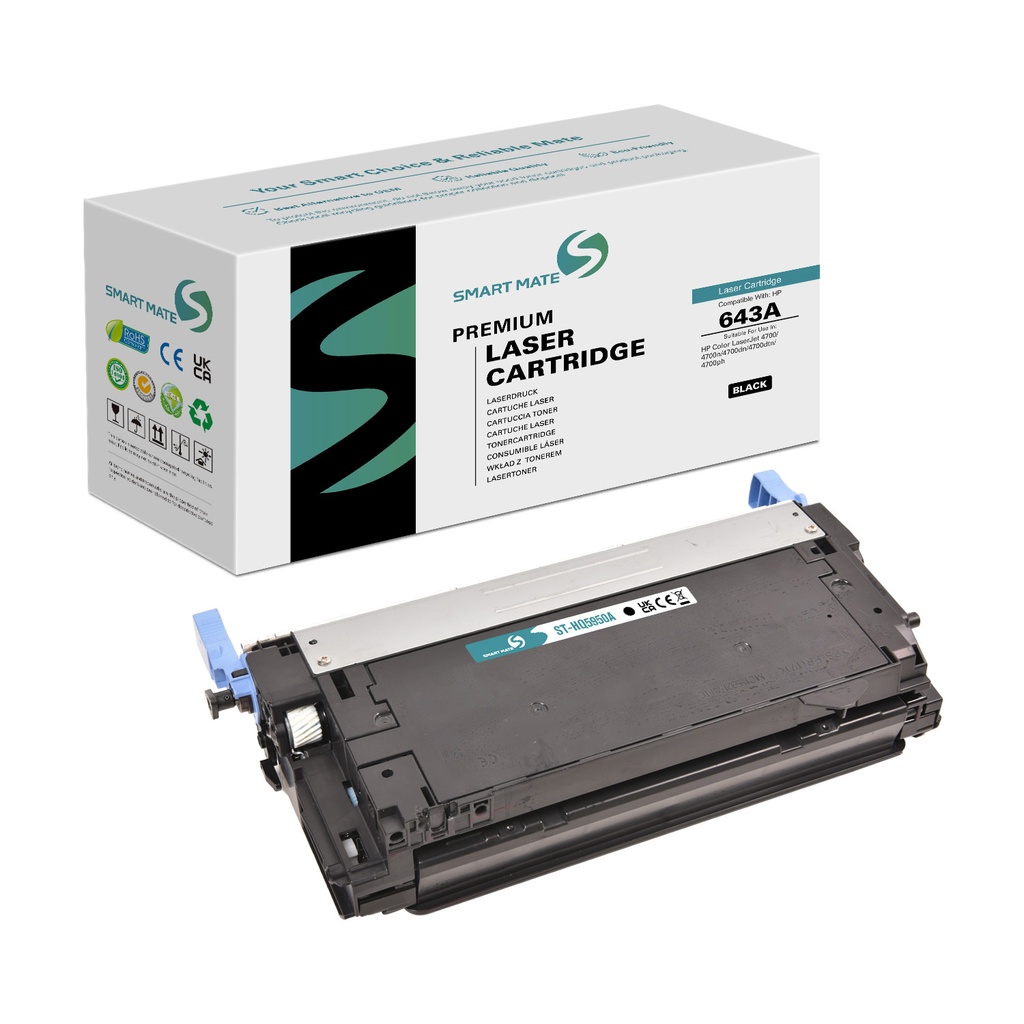 SMART MATE Remanufactured HP Q5950A (643A) Toner Black