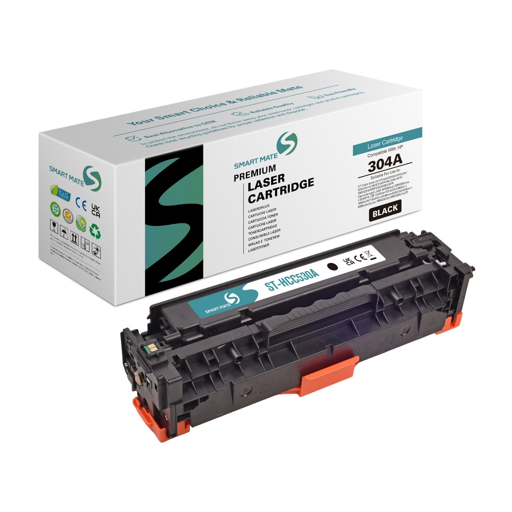 SMART MATE Remanufactured HP CC530A (304A) Toner Black NE