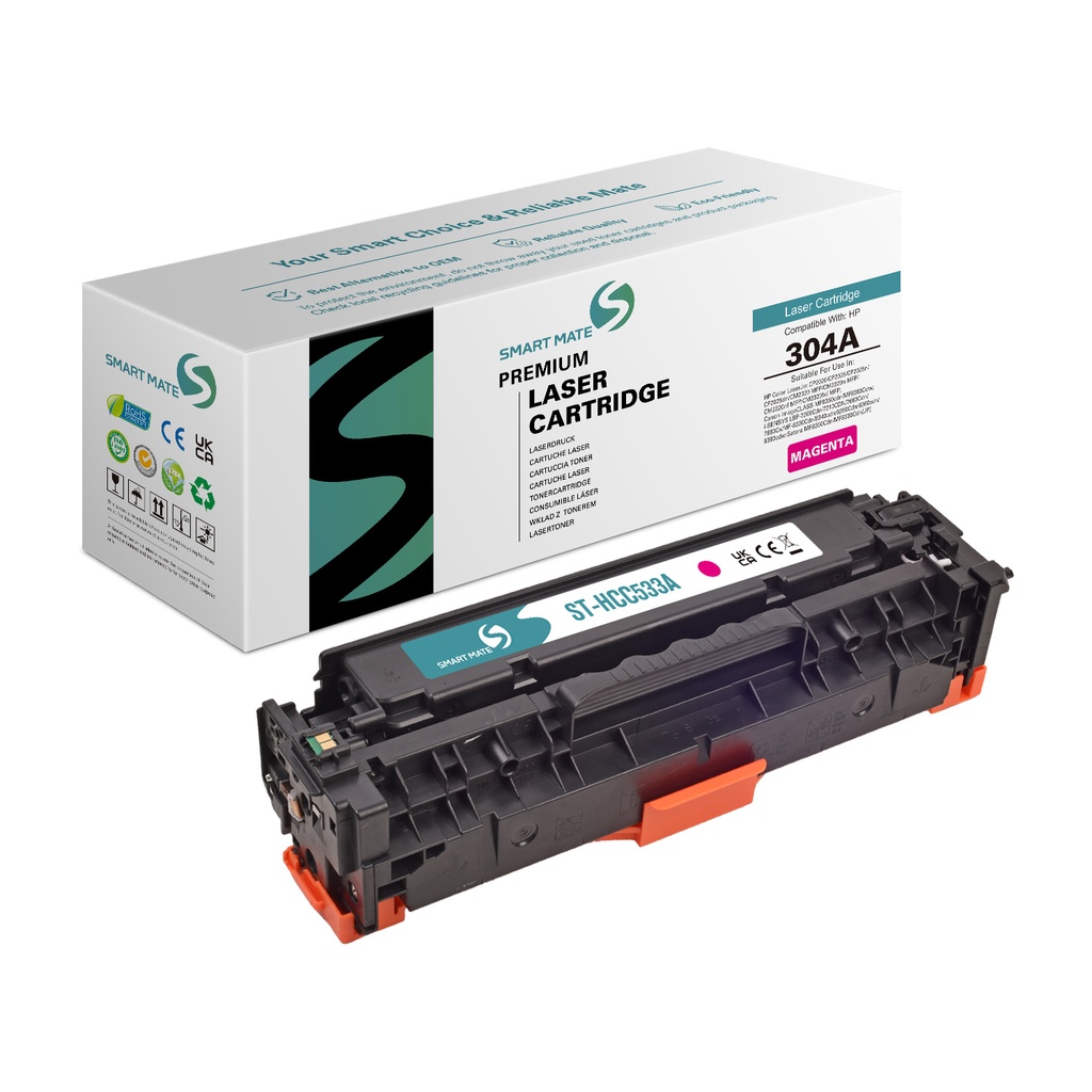 SMART MATE Remanufactured HP CC533A (304A) Toner Magenta NE