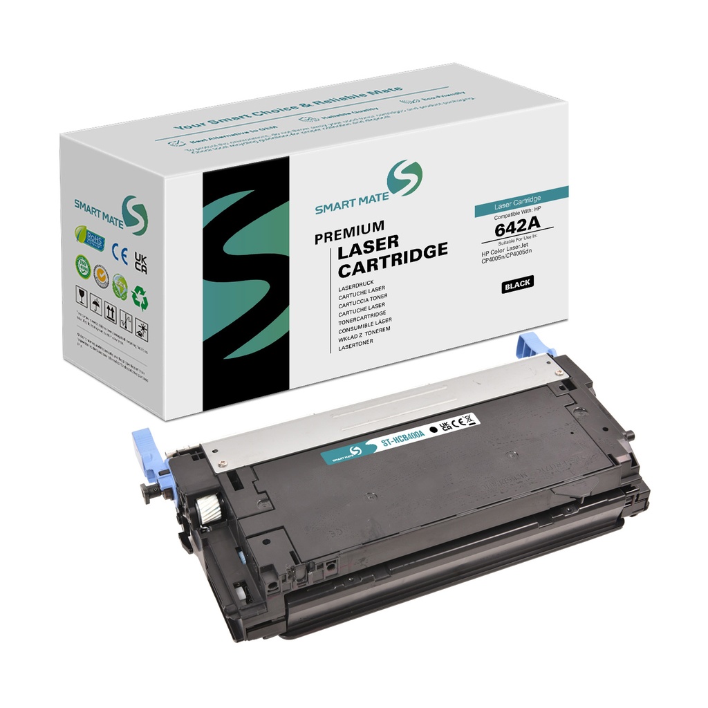 SMART MATE Remanufactured HP CB400A (642A) Toner Black