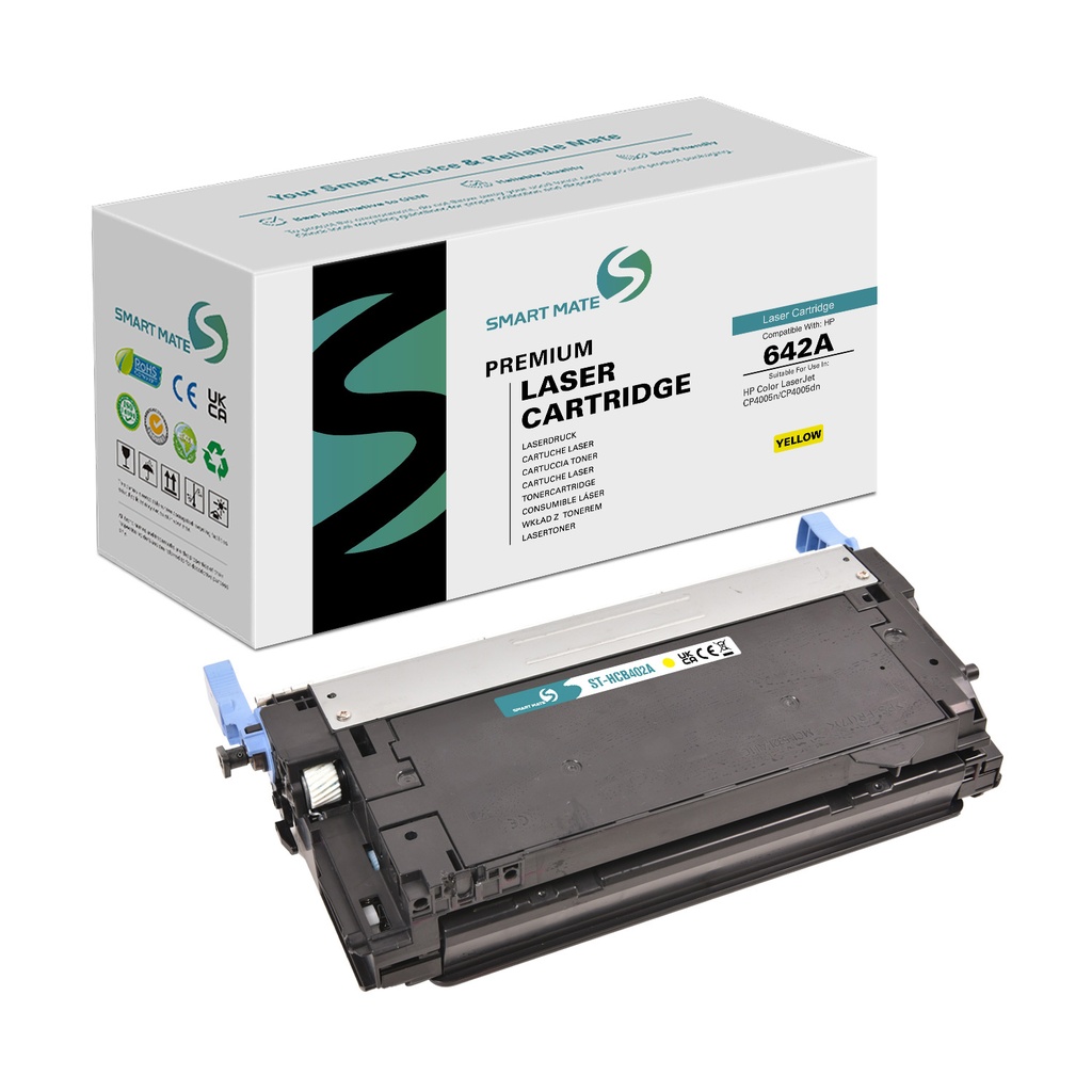 SMART MATE Remanufactured HP CB402A (642A) Toner Yellow