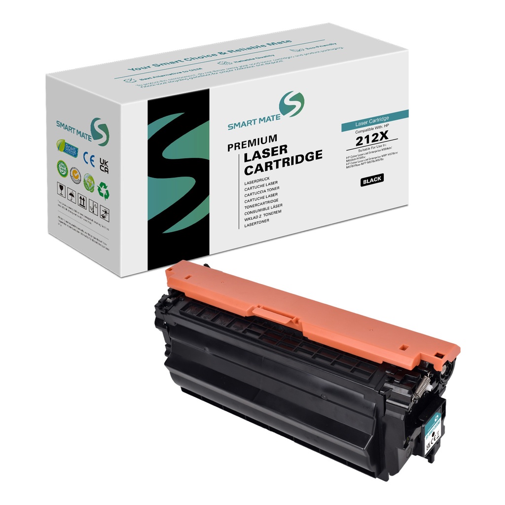 SMART MATE Remanufactured HP W2120X (212X) Toner Black NE