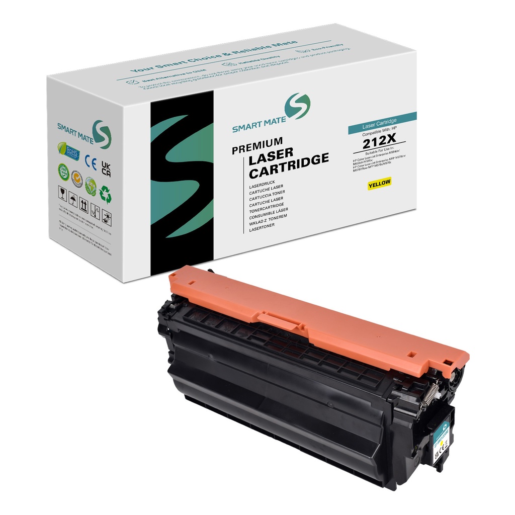 SMART MATE Remanufactured HP W2122X (212X) Toner Yellow NE