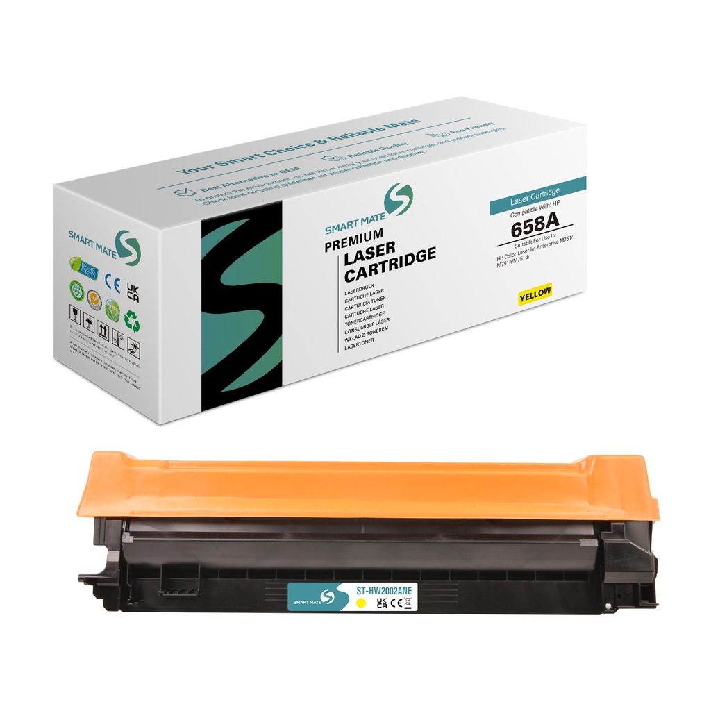 SMART MATE Remanufactured HP W2002A (658A) Toner Yellow NE