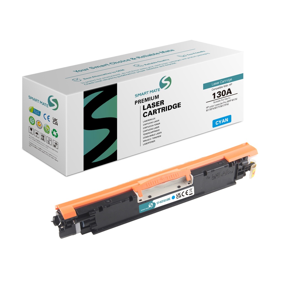 SMART MATE Remanufactured HP CF351A (130A) Toner Cyan NE