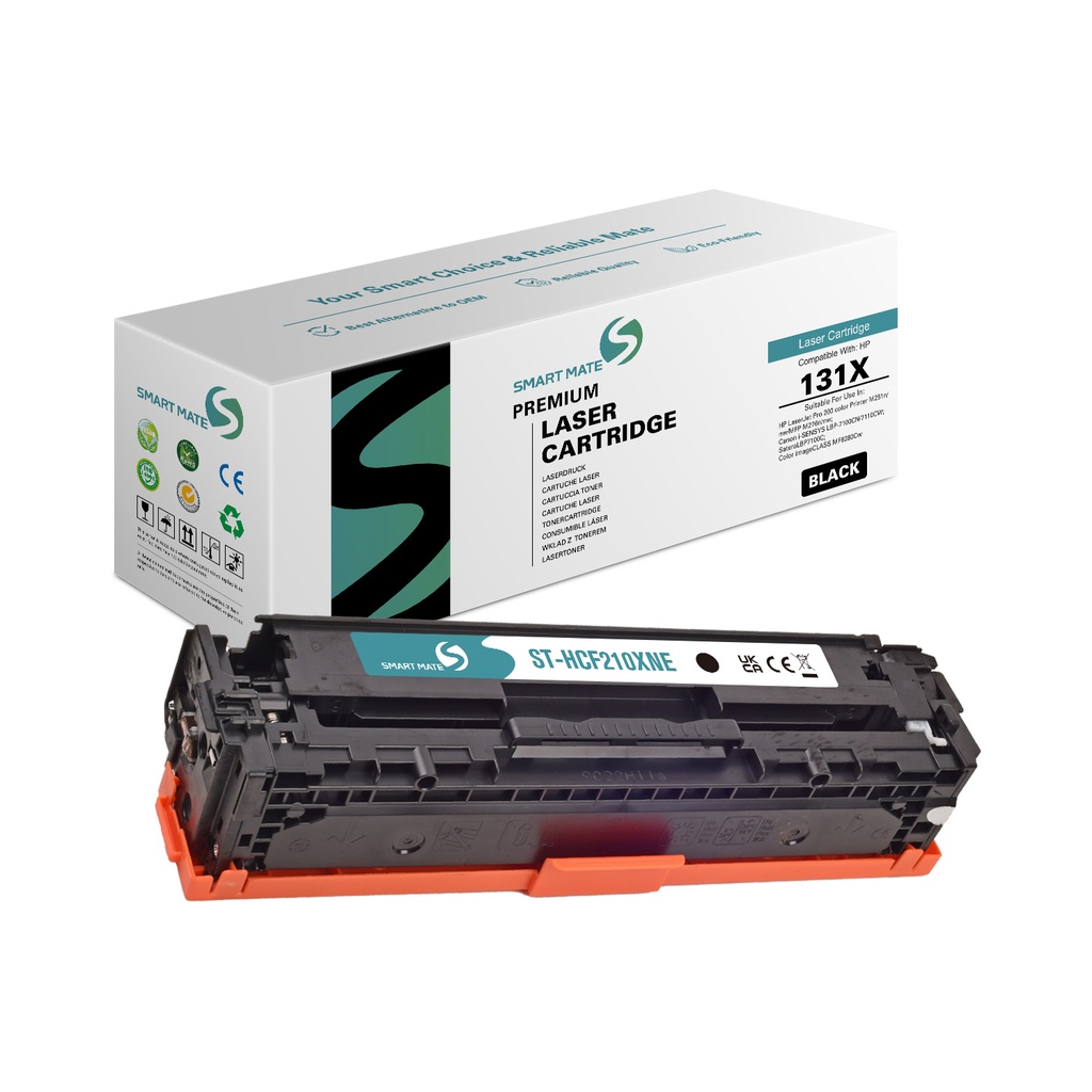 SMART MATE Remanufactured HP CF210X (131X) Toner Black NE