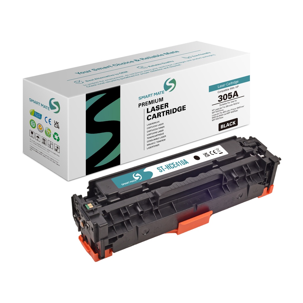 SMART MATE Remanufactured HP CE410A (305A) Toner Black NE