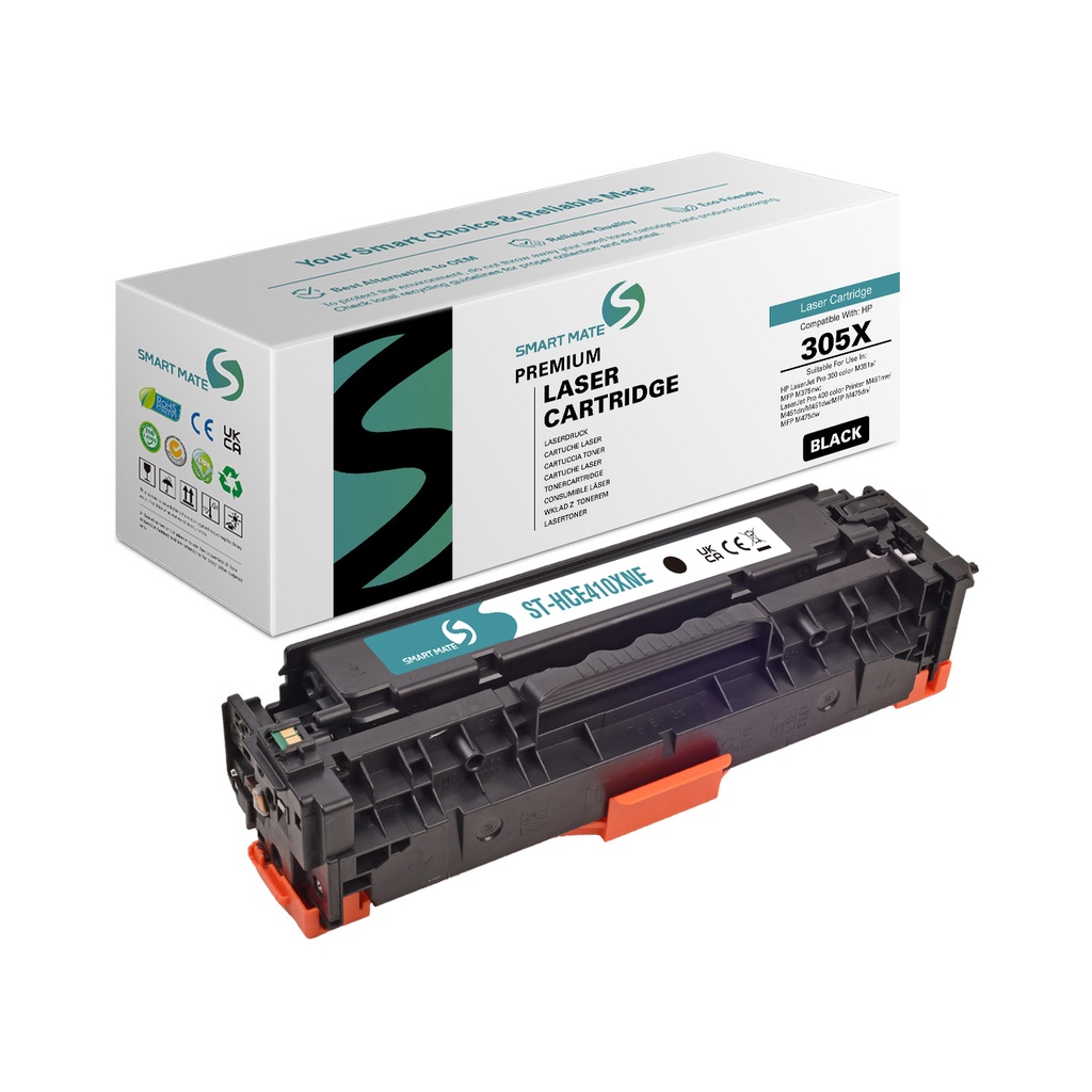 SMART MATE Remanufactured HP CE410X (305X) Toner Black NE