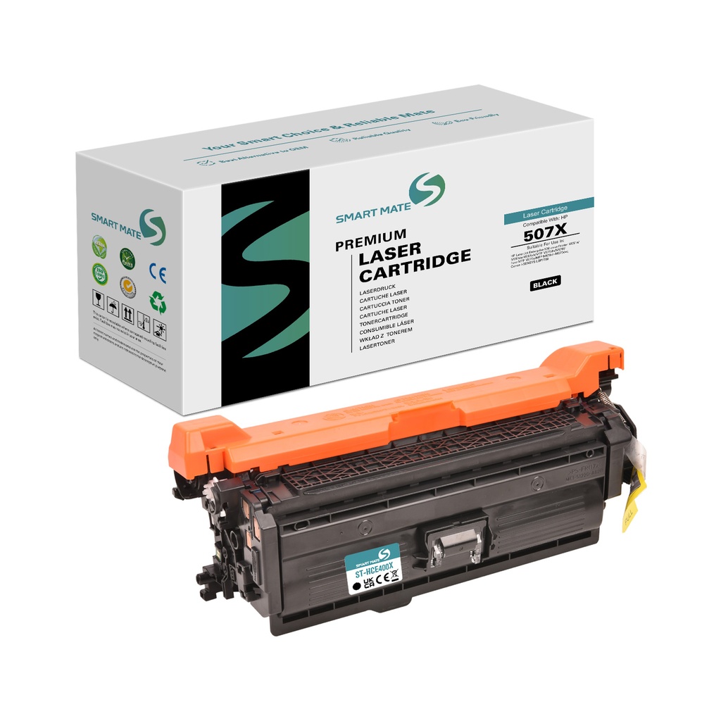 SMART MATE Remanufactured HP CE400X (507X) Toner Black