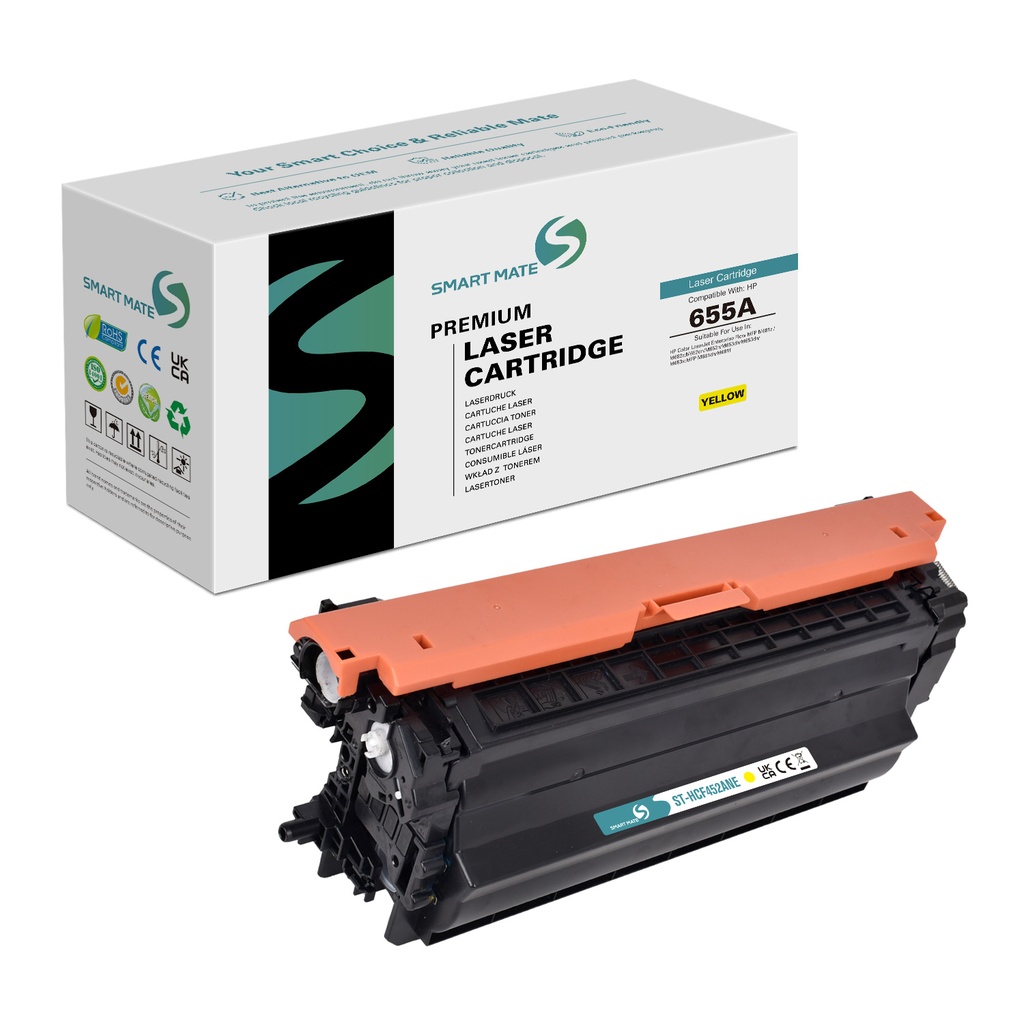 SMART MATE Remanufactured HP CF452A (655A) Toner Yellow NE