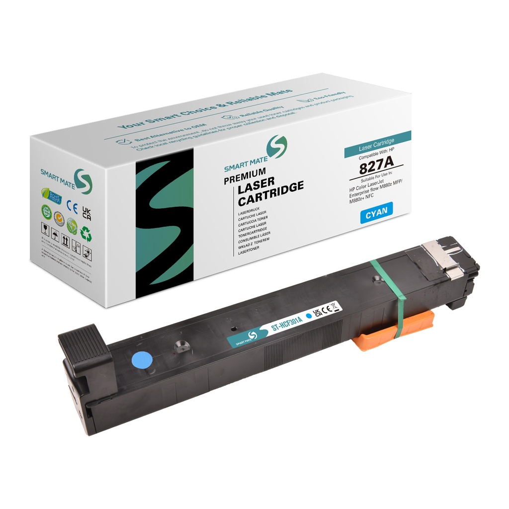 SMART MATE Remanufactured HP CF301A (827A) Toner Cyan