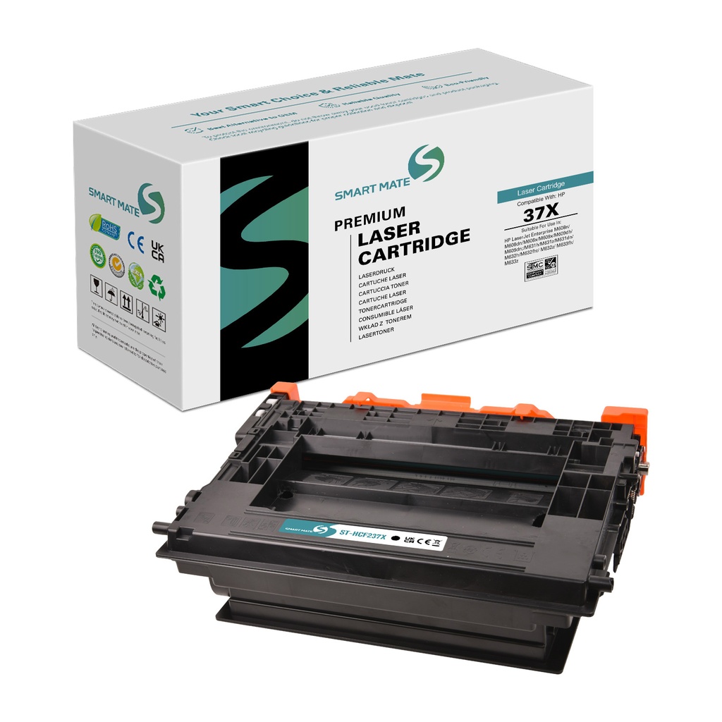 SMART MATE Remanufactured HP CF237X (37X) Toner Mono