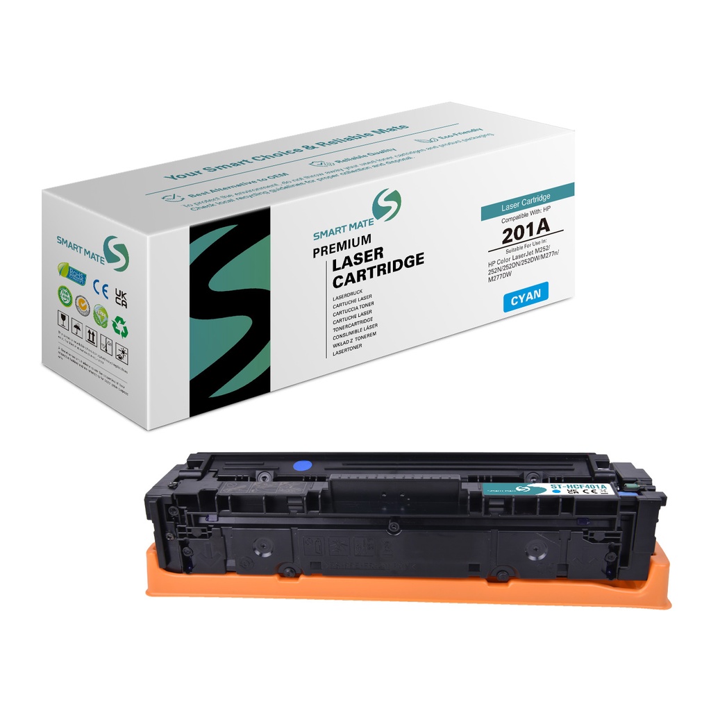 SMART MATE Remanufactured HP CF401A (201A) Toner Cyan