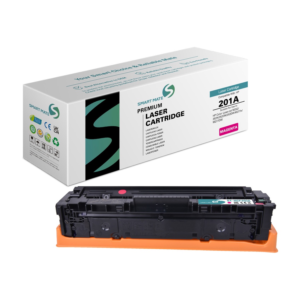 SMART MATE Remanufactured HP CF403A (201A) Toner Magenta