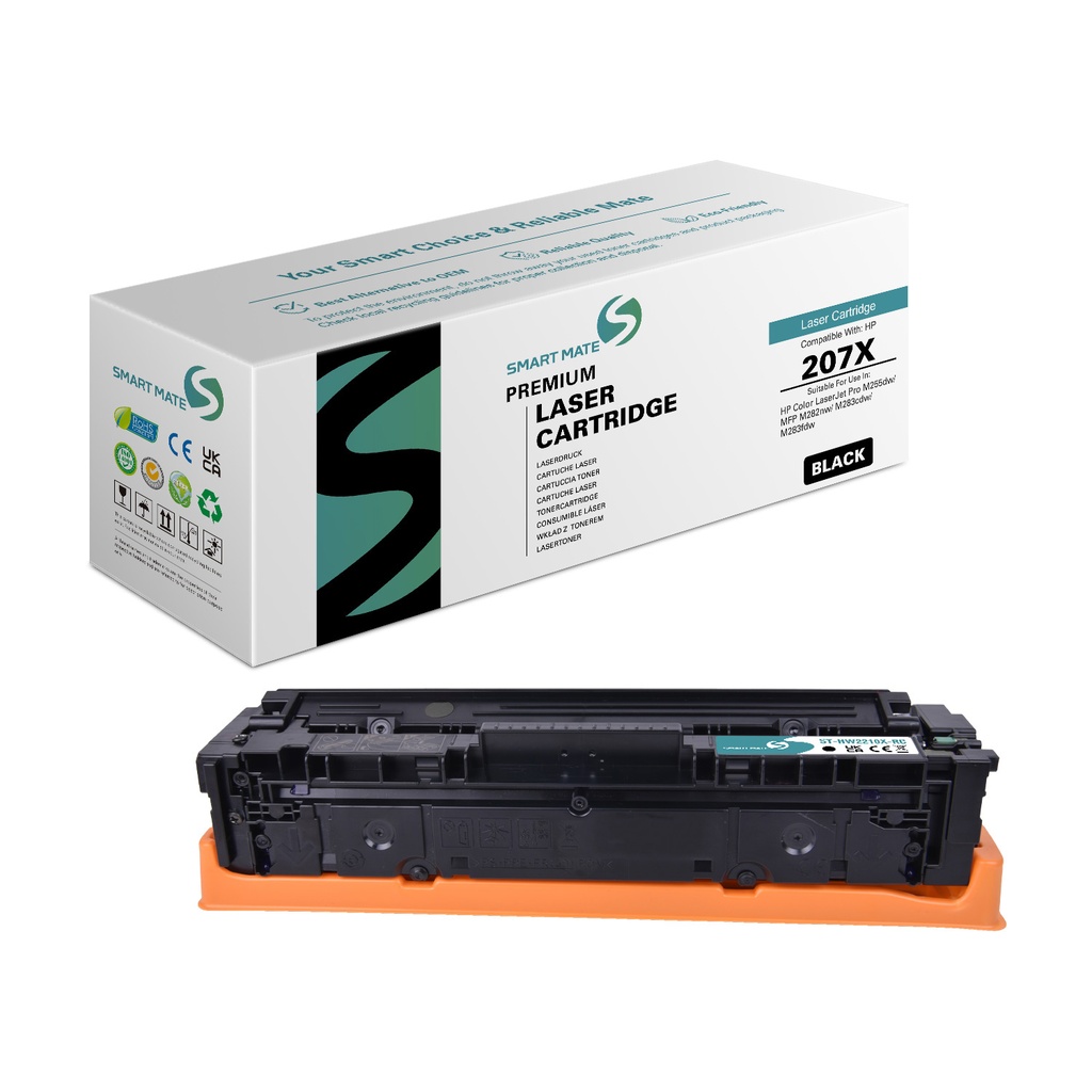 SMART MATE Remanufactured HP W2210X (207X) Toner Black