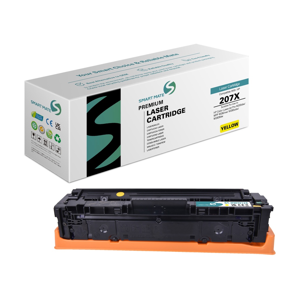 SMART MATE Remanufactured HP W2212X (207X) Toner Yellow