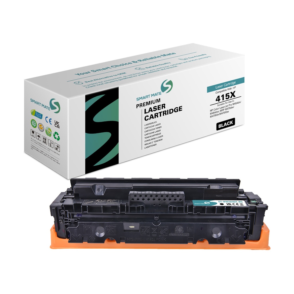 SMART MATE Remanufactured HP W2030X (415X) Toner Black (Reused chip)