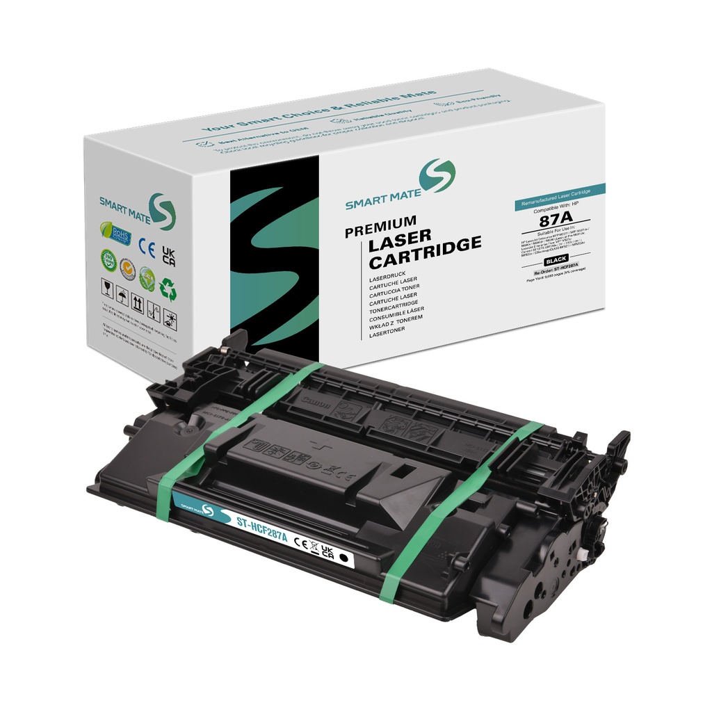 SMART MATE Remanufactured HP CF287A (87A) Toner Mono