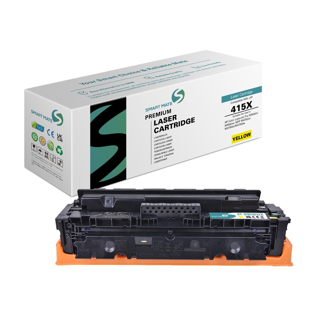 SMART MATE Remanufactured HP W2032X (415X) Toner Yellow