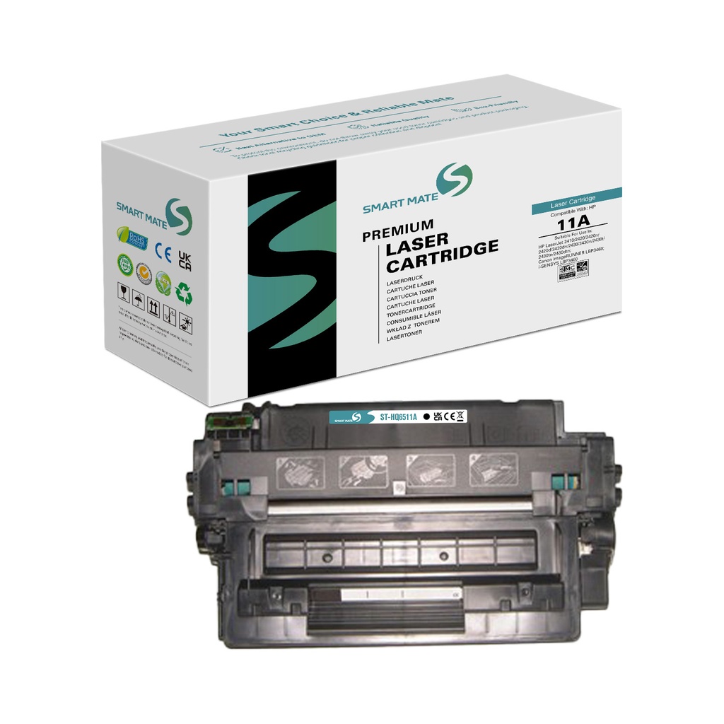 SMART MATE Remanufactured HP Q6511A (11A) Toner Mono