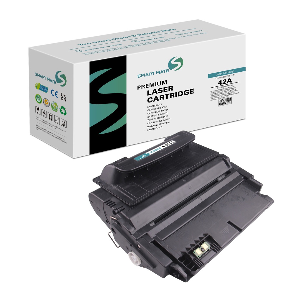 SMART MATE Remanufactured HP Q5942A (42A) Toner Mono