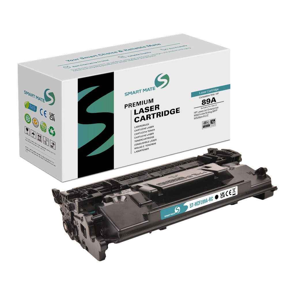 SMART MATE Remanufactured HP CF289A (89A) Toner Mono (Reused chip)