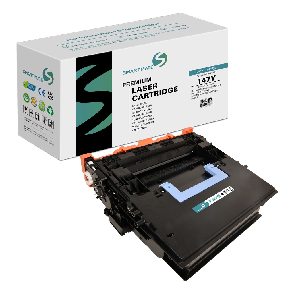 SMART MATE Remanufactured HP W1470Y (147Y) Toner Mono