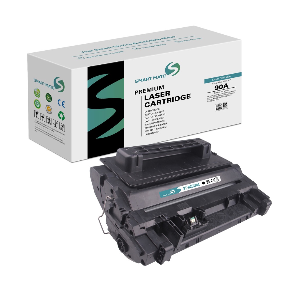 SMART MATE Remanufactured HP CE390A (90A) Toner Mono