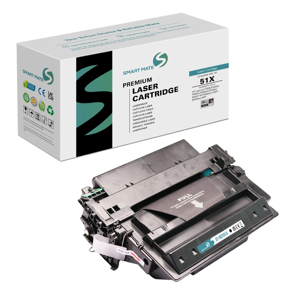 SMART MATE Remanufactured HP Q7551X (51X) Toner Mono