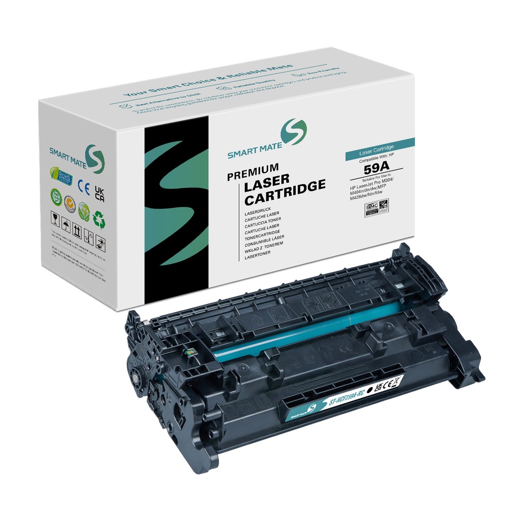 SMART MATE Remanufactured HP CF259A (59A) Toner Mono (Reused chip)