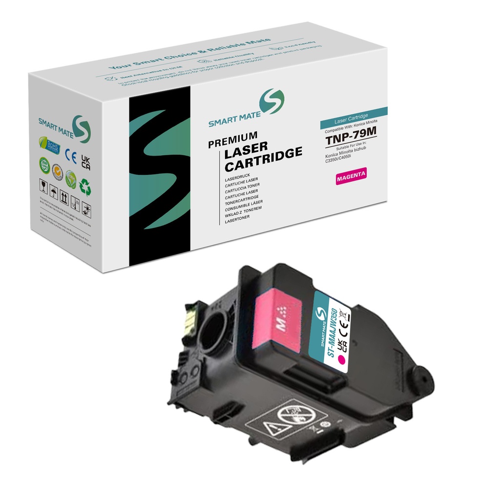 SMART MATE Remanufactured Konica Minolta AAJW350 (TNP-79M) Toner Magenta