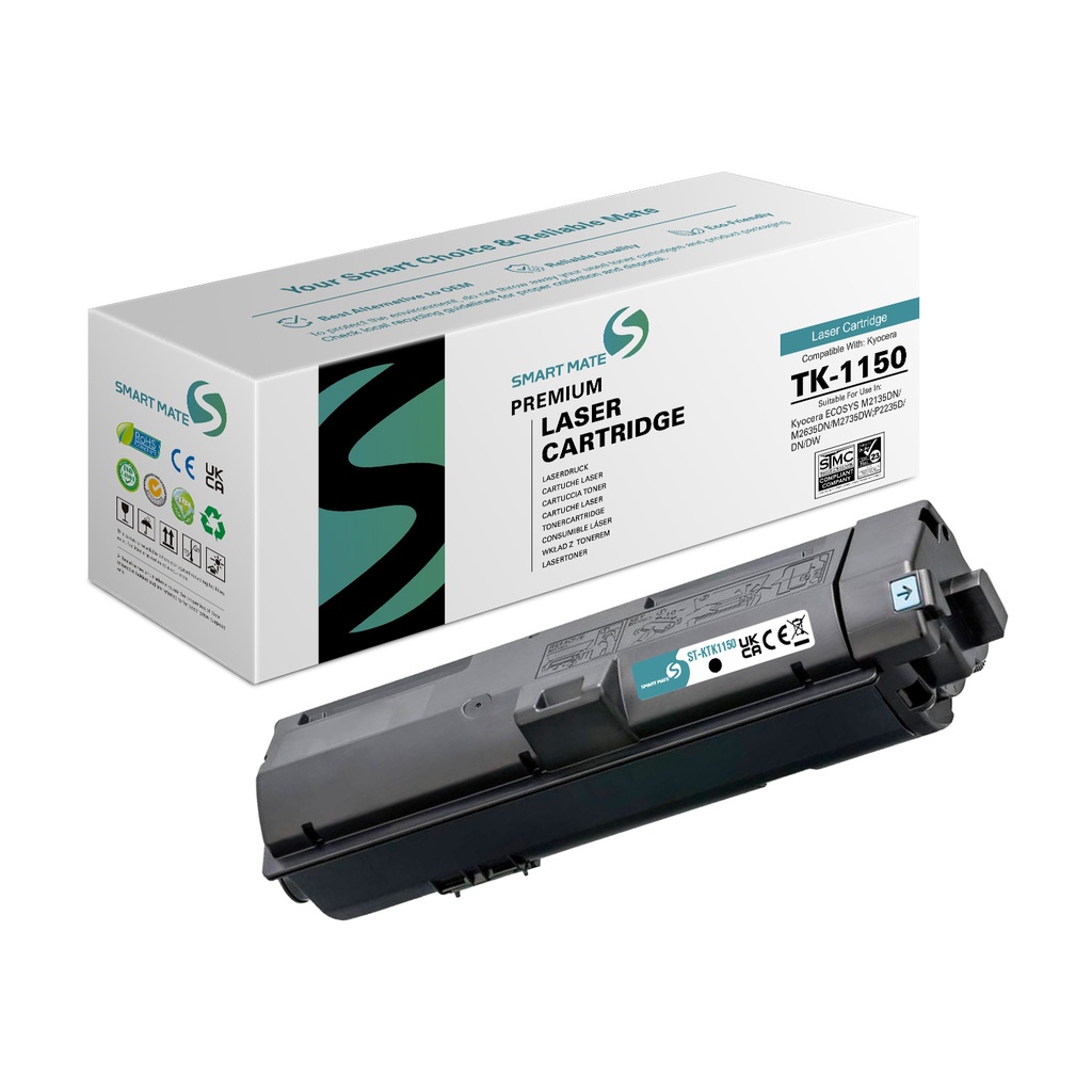 SMART MATE Remanufactured Kyocera 1T02RV0NL0 (TK-1150) Toner Mono