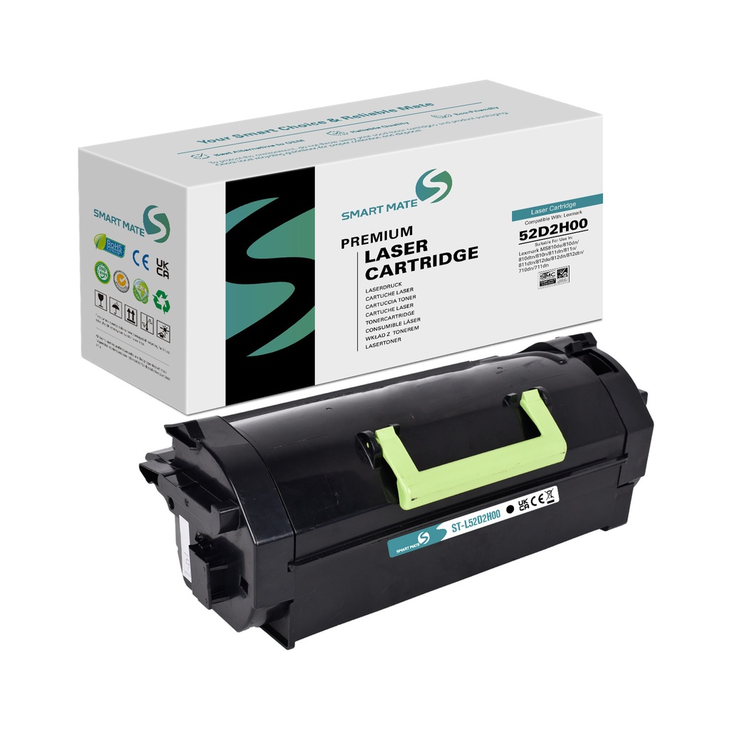 SMART MATE Remanufactured Lexmark 52D2H00 Toner Mono