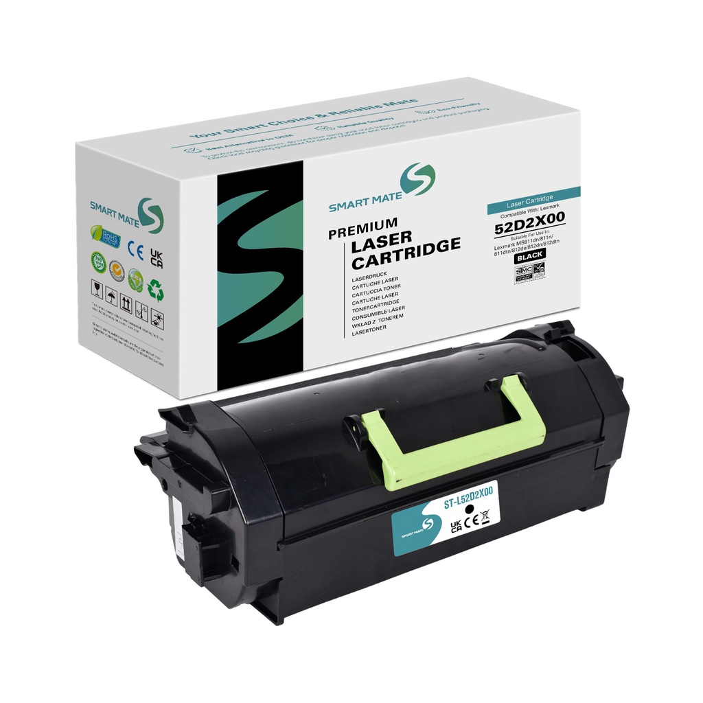 SMART MATE Remanufactured Lexmark 52D2X00 Toner Mono