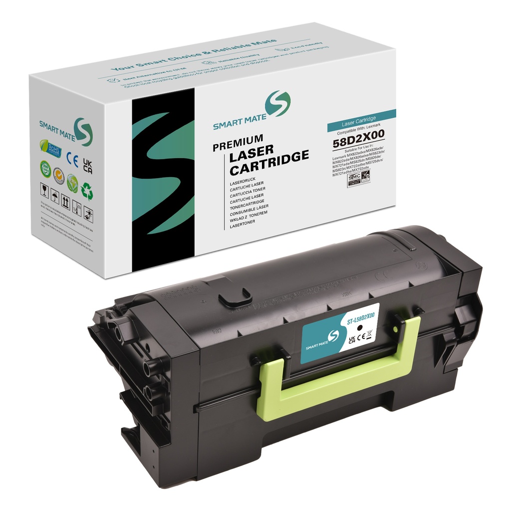 SMART MATE Remanufactured Lexmark 58D2X00 Toner Mono