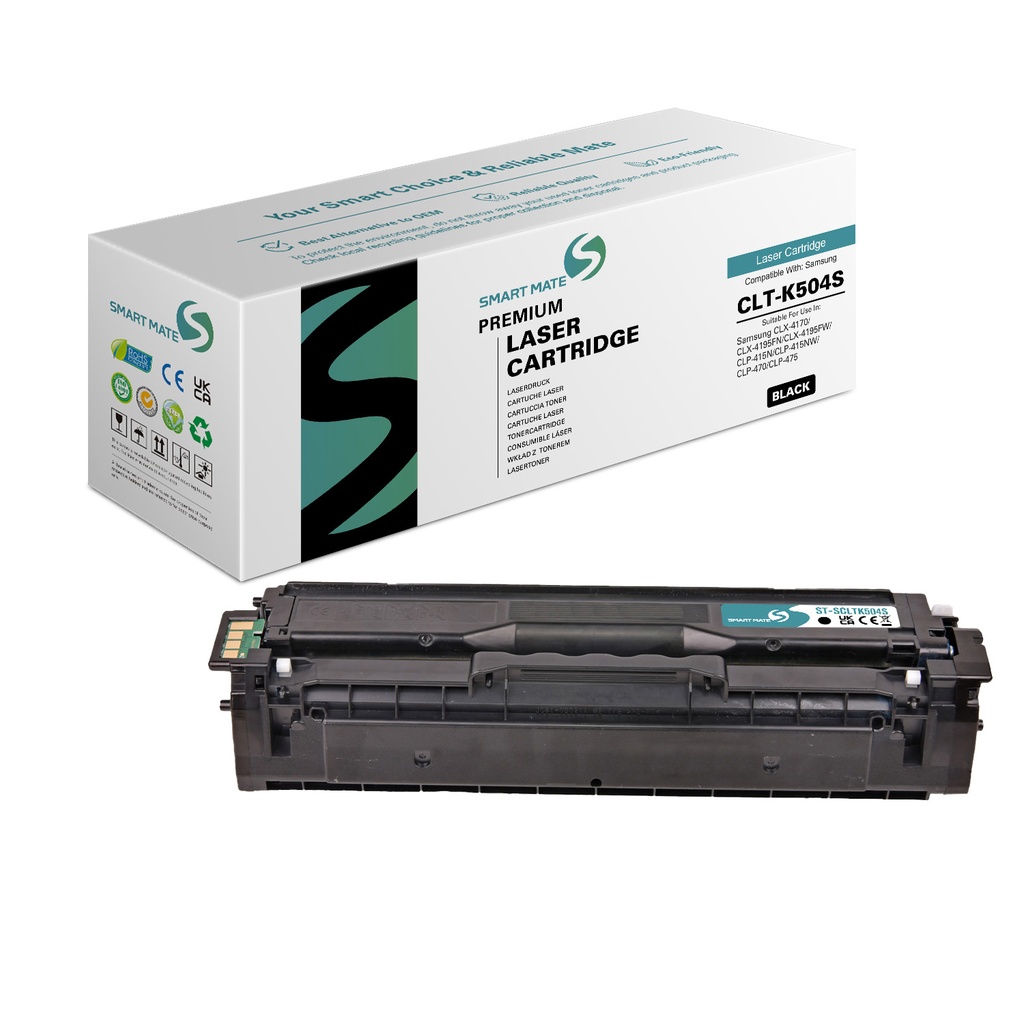 SMART MATE Remanufactured Samsung SU158A (CLT-K504S) Toner Black