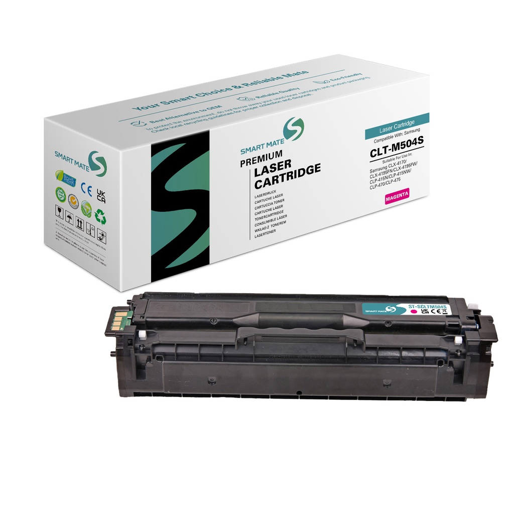 SMART MATE Remanufactured Samsung SU292A (CLT-M504S) Toner Magenta