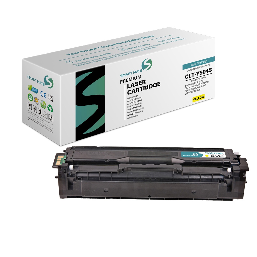 SMART MATE Remanufactured Samsung SU502A (CLT-Y504S) Toner Yellow