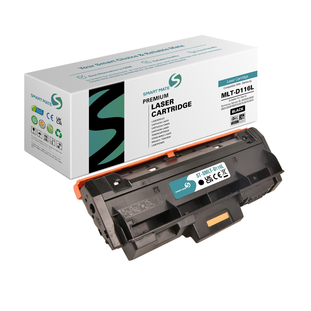 SMART MATE Remanufactured Samsung SU828A (MLT-D116L) Toner Mono