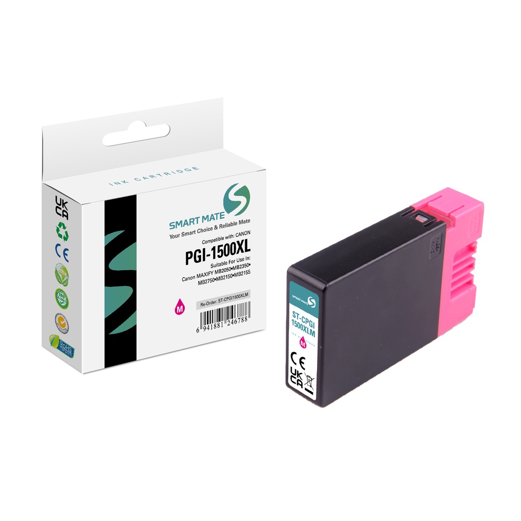 SMART MATE Compatible Canon 9194B001 (PGI-1500XL) Inkjet Cartridge Magenta