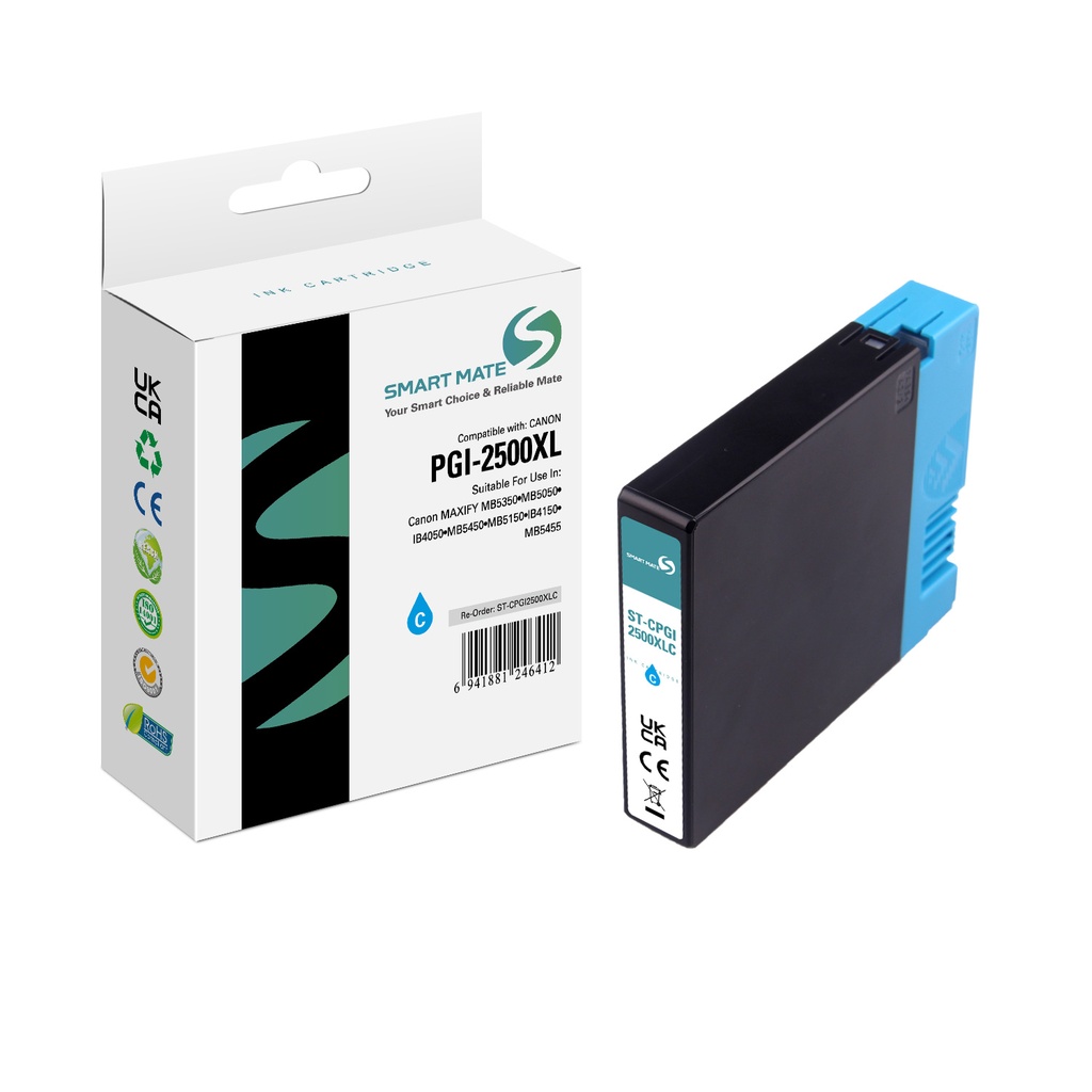 SMART MATE Compatible Canon 9265B001 (PGI-2500XL) Inkjet Cartridge Cyan